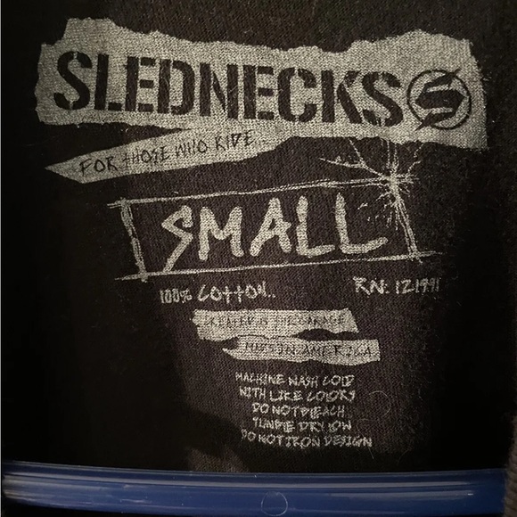 SLEDNECKS SNOWMOBILE Lot Of 2 BLACK T-SHIRTS Graphics Size Medium - Picture 8 of 10